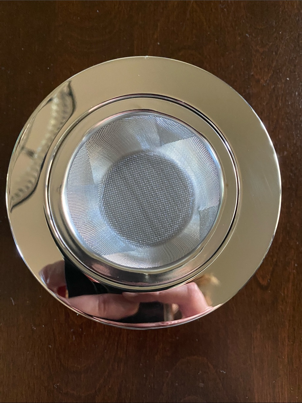 Large Rim Tea Strainer - RSVP International - Picture 2 of 6